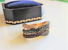 Diamond Infinity Ring New with Gift Box