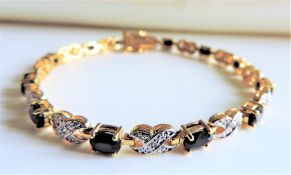 Sapphire and Diamond Bracelet New with Gift Box