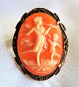 Antique Cameo Brooch in 800 Silver