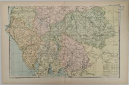 Antique Map 1899 G. W Bacon & Co Cumberland South & West Moreland. Not Framed