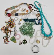 Vintage Parcel of Costume Jewellery Includes Cufflinks.