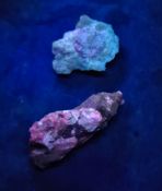 Collectable Fluorescent Minerals Sodalite Hackmanite York River Bancroft. Two pieces