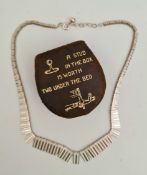 Vintage Sterling Silver 925 Necklace Also includes a Stud Box and Cufflinks