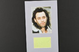 BOB GELDOF Original signature