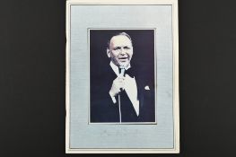 FRANK SINATRA (1915-1998) Original signature