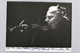 YEHUDI MENUHIN (1916-1999) Original signature