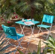 (5F) Contents Of Shelf & Floor. Mixed Lot To Include 1x Lette Bistro Set Blue RRP £180 (New). 2x 50