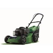 (13B) 1x Powerbase 41m 125cc Push Petrol Rotary Lawnmower RRP £199. (New, Sealed Item With Damage T
