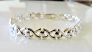 Vintage Italian 925 Sterling Silver Bracelet with Gift Pouch