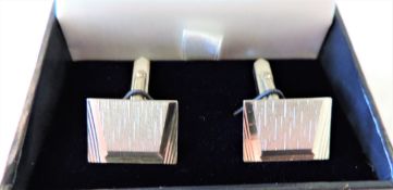 Vintage Sterling Silver Gents Cufflinks with a Gift Box