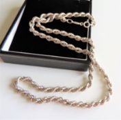 4mm Sterling Silver 18 inch Rope Chain with Gift Pouch