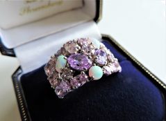 Sterling Silver Tutti Frutti Multi Gemstone Ring New with Gift Box