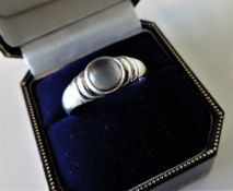 Sterling Silver Cabochon Gemstone Ring with Gift Pouch