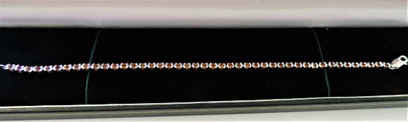 Sterling Silver 1.7ct Citrine Tennis Bracelet with Gift Box