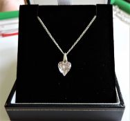 Sterling Silver CZ Pendant Necklace New with Gift Pouch