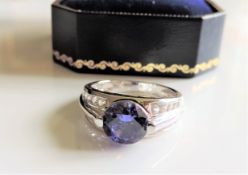 Sterling Silver Sapphire Ring