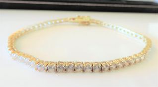 2.4ct White Topaz Tennis Bracelet New with Gift Box