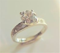 Sterling Silver Solitaire Gemstone Ring New with Gift Box