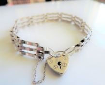Vintage Sterling Silver Gate Bracelet Hallmarked London 1979