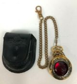 Boris Vallejo Knightstone Pocket Watch Boris Vallejo Knightstone mistress of fire, red jewel