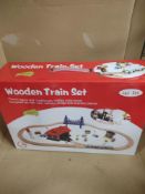 Wooden Train set RRP £40 Grade A.