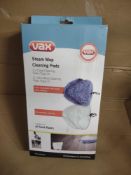 Vax Steam Mop cleaning pads RRP £10 Grade A.
