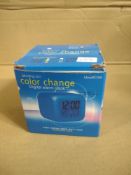 Colour Change Digital Alarm Clock RRP £15 Grade U.