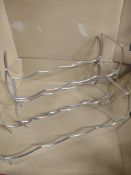 Chrome Wine Rack RRP £20 Grade U.