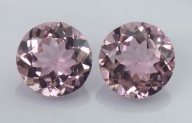 Pair of pink Tourmaline 1.23 & 1.08 Ct