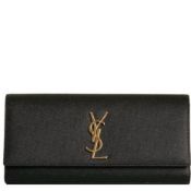 YVES SAINT LAURENT Kate Black Leather Clutch