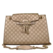 GUCCI Guccisima Emily Large Leather Shoulder Bag