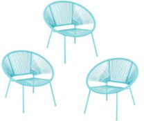 (2N) 3x Acapulco Chair Blue