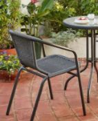 (1B) 4x Eloise Stackable Bistro Chair Black.