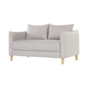 (P2) 1x Fargo 2 Seater Sofa Natural RRP £200.