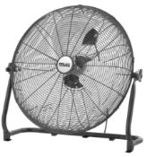 (1D) 2x Arlec Items. 1x 20” High Velocity Industrial Fan 110W RRP £55. 1x 18” 6 Blade Black Pedest