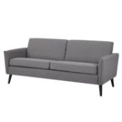 (P) 1x Scandi Stella Sofa Grey RRP £280. Unit Appears Clean, As New With Feet Box. (Main Box Damag