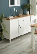 (1B) 1x Laura Sideboard RRP £250. (H80x W139x D45cm)