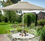 (1A) 1x Hartman 2.5m (38mm Dia) Solar Aluminium Parasol RRP 99. Antique Grey / Platinum. New, Seale