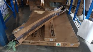 (2K) Contents Of 3x Bays. To Include 1x Metro Upholstered King Bed Grey - Lot Contains 3x Boxes,