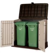 (4N) 1x Keter Store It Out Outdoor Garden Storage Shed. RRP £350. Beige / Brown.