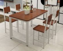 Brand new & boxed. Wooden rectangular dining table plus 4 chairs 13444.Brand new & boxed. Wooden