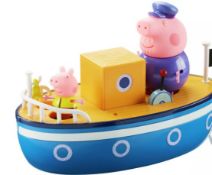 (11I) 5x Peppa Pig Mixed Vehicles. 1x Grandpa Pig’s Bathtime Boat. 1x Peppa’s Family Red Car. 1x Pe