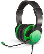 (13B) 4x Power A Fusion Wired Gaming Headset RRP £19.99 Each. (2x Emerald Green, 1x Black, 1x Sapph