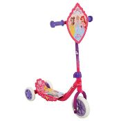 (11H) 2x Items. 1x Evo 3 Wheel Scooter Red. 1x Disney Princess Deluxe Tri Scooter.