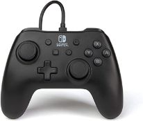 (13B) 3x Nintendo Switch Items. 2x Power A Wired Controller Black RRP £19.99. 1x Power A Enhanced W