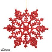 (16) Approx 140x 10Pk 3.5” Glittered Snowflake. 4x Dinosaur Baubles RRP £3 Each. Combined RRP £150+