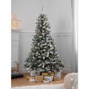 (10J) 2x GH Snowy Tree Pre Lit 6ft (1.8M) RRP £50 Each.