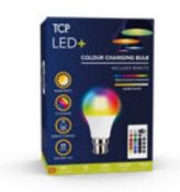 (8B) Contents Of Large Box. Mixed Raw Return LED Bulbs To Inc TCP Smart, GU10, Bayonet, Screw & Hal