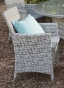 (6J) 2x Hartington Florence Collection Rattan Dining Chair With 2x Cushion. (Both Units Appear As N