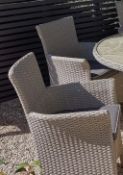 (7E) 2x Hartman Rattan Dining Chair With 1x Cushion. (1x As New, In Original Packaging – 1x No Cush